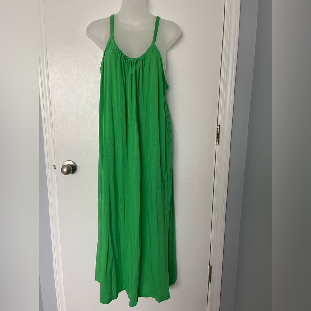 H&M Adjustable Cotton Summer Dress Size S Green